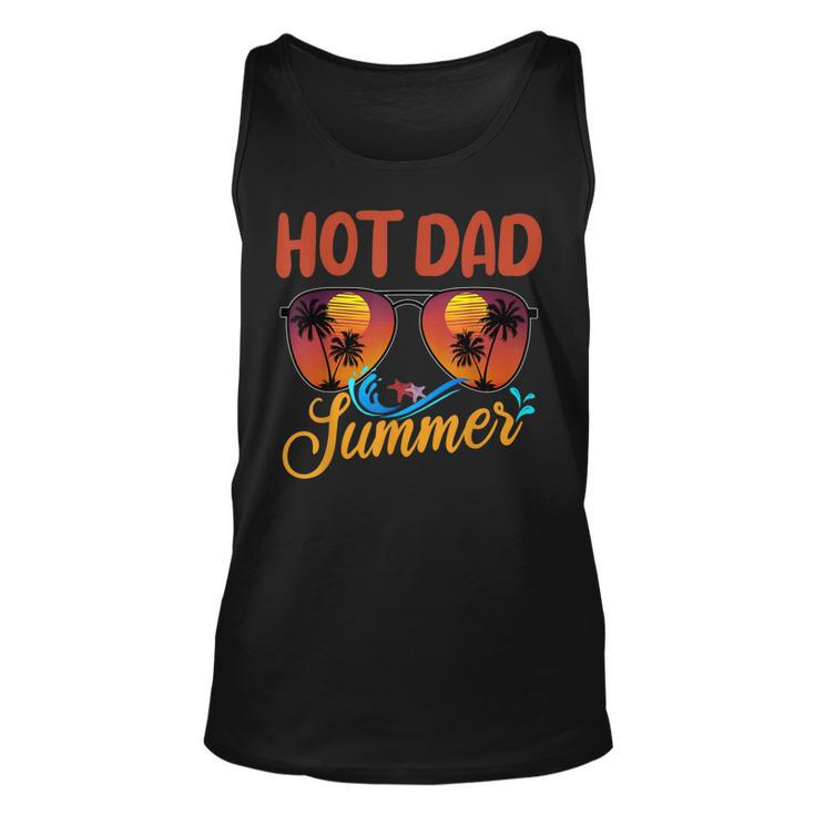 Mens Hot Dad Summer Father Grandpa Vintage Tropical Sunglasses  Unisex Tank Top