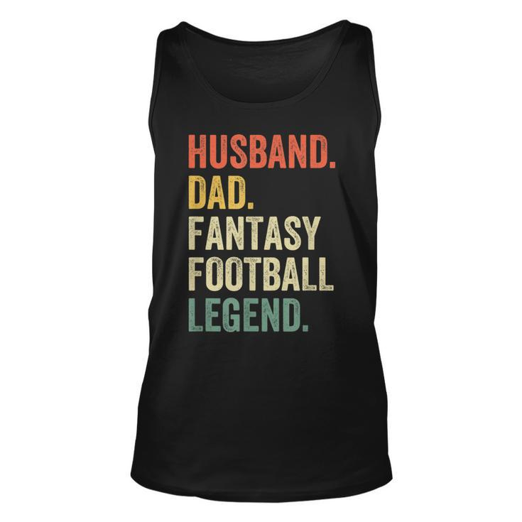 Mens Husband Dad Fantasy Football Legend Funny Father Vintage  Unisex Tank Top
