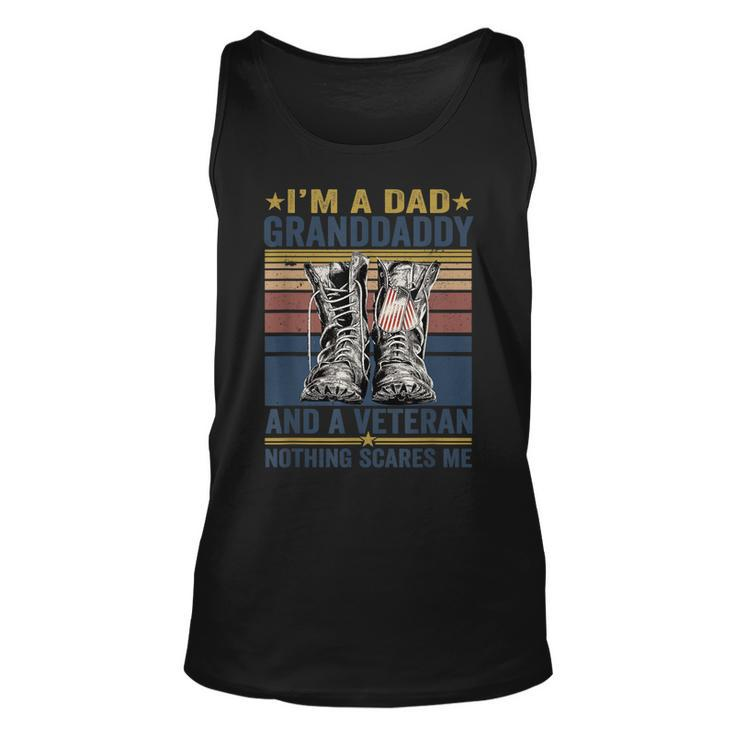 Mens Im Dad Granddaddy And A Veteran For Fathers Day   Unisex Tank Top