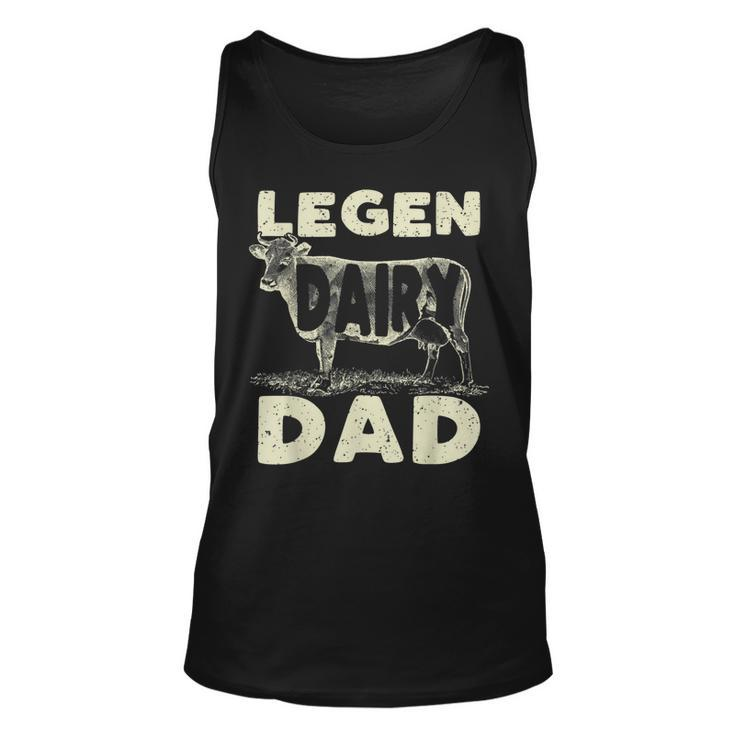 Mens Legen Dairy Dad Cow Farmer Fathers Day For Men Unisex Tank Top