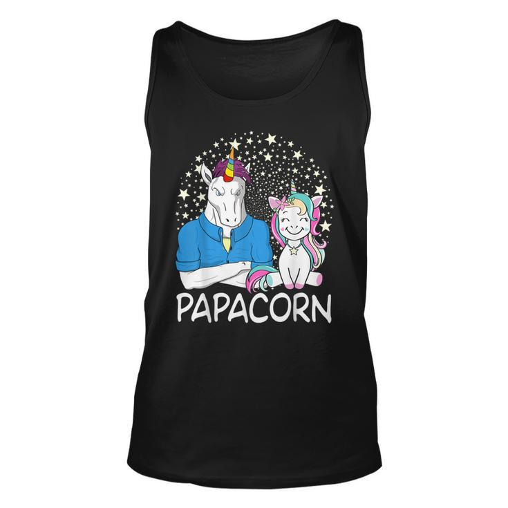 Mens Papacorn Unicorn Dad And Baby Daddy Fathers Day  Unisex Tank Top
