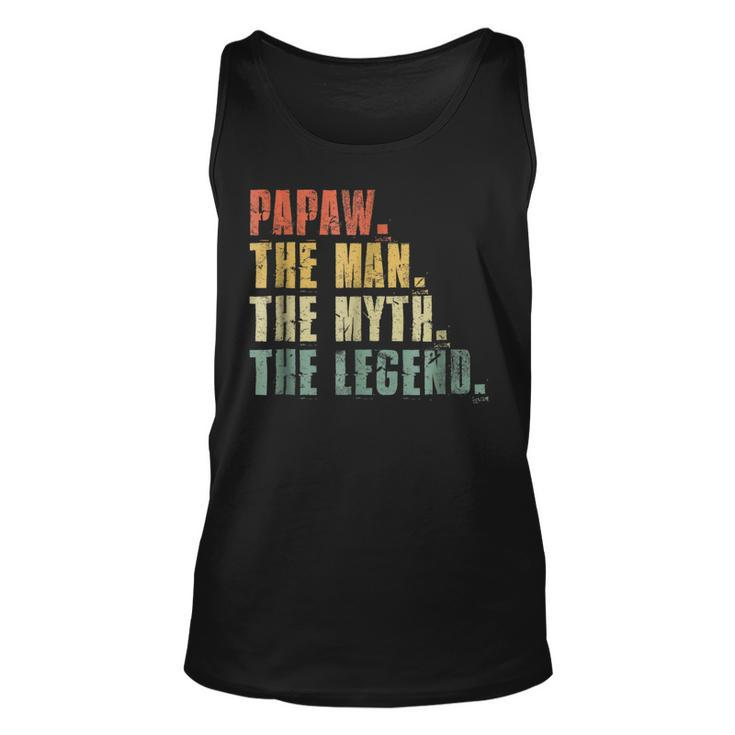 Mens Papaw Man Myth Legend  For Dad Funny Fathers Day Gif Unisex Tank Top