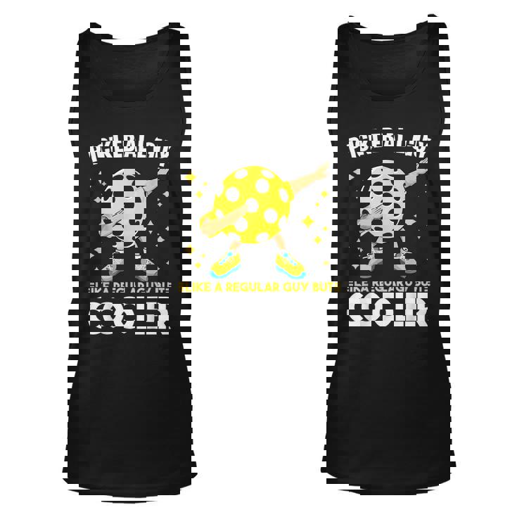 Mens Pickleball For Men Funny Dabbing Pickleball Guy Unisex Tank Top