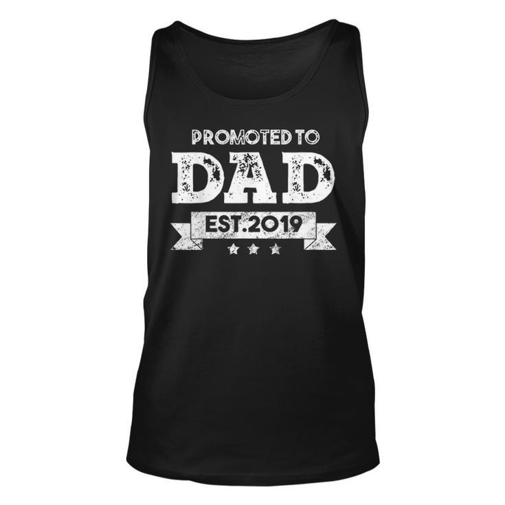 Mens Promoted To Dad Est 2021 Fathers Day Gift Unisex Tank Top