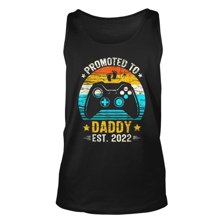 Mens Promoted To Daddy Est 2023 First Time Daddy  Unisex Tank Top