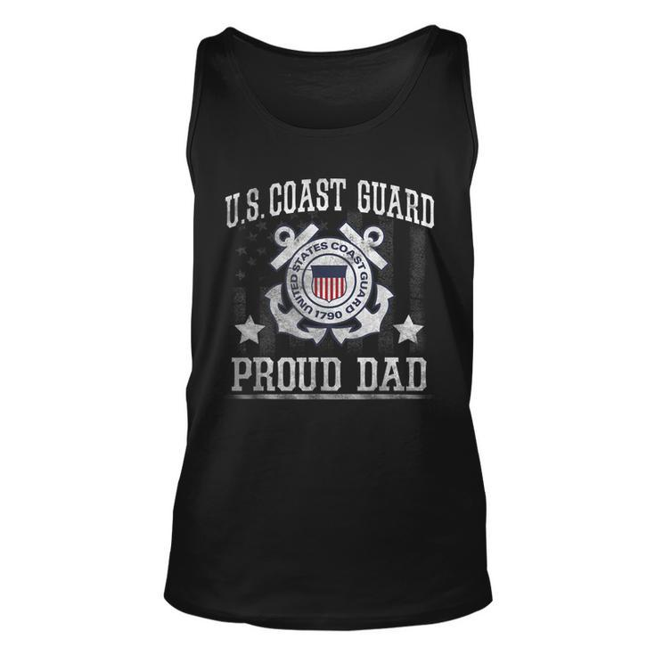 Mens Proud Dad Us Coast Guard - Uscg T  Unisex Tank Top