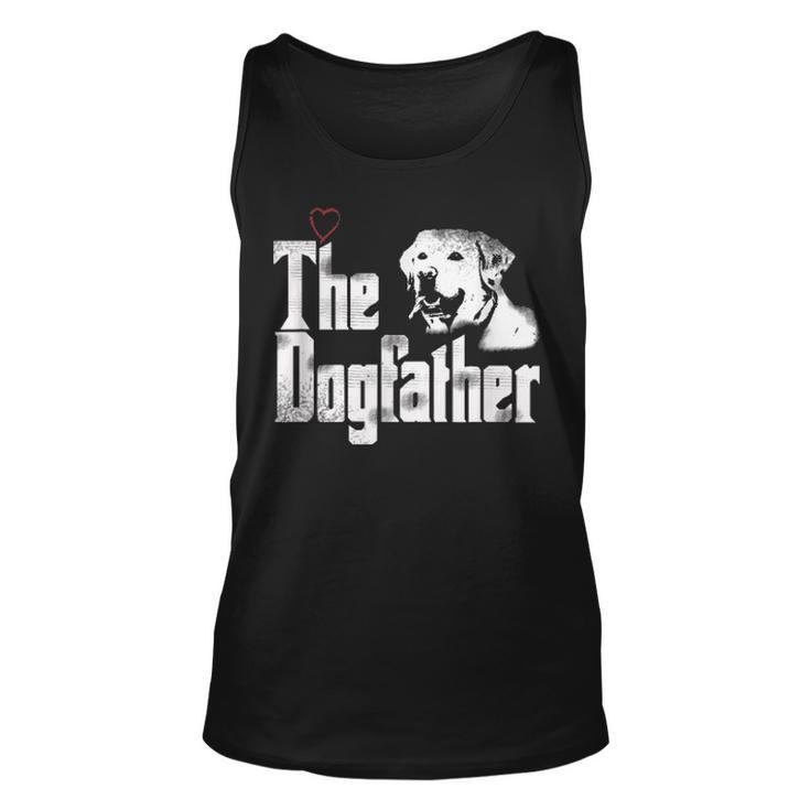 Mens The Dogfather  Labrador Dad T Fathers Day Gift Unisex Tank Top
