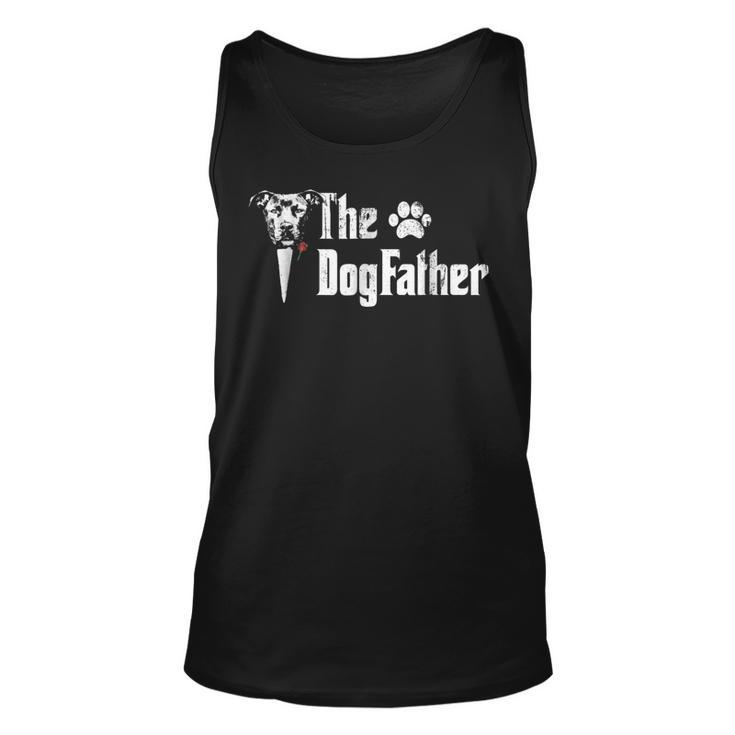 Mens The Dogfather Pitbull Dog Dad Tshirt Fathers Day Gift Unisex Tank Top