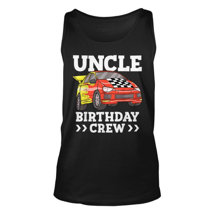 Mens Uncle Birthday Crew Race Car Racing Car Theme  Unisex Tank Top