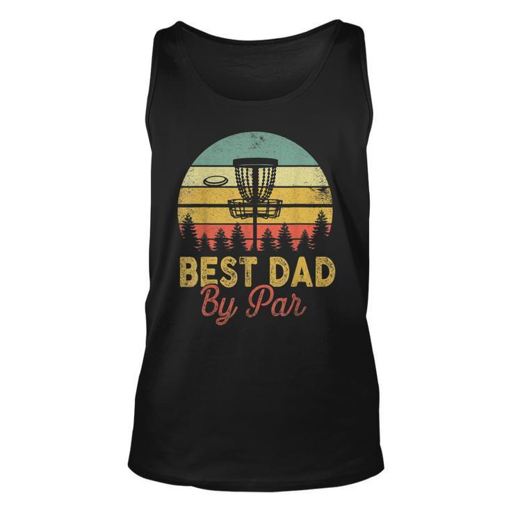 Mens Vintage Best Dad By Par Disc Golf Funny Fathers Day  Unisex Tank Top