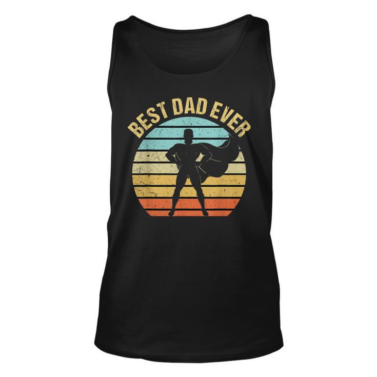 Mens Vintage Best Dad Ever  Superhero Fathers Day  Unisex Tank Top