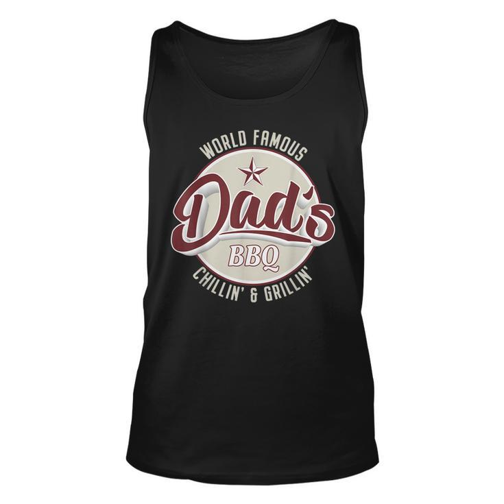 Mens Vintage Dads Bbq Chilling And Grilling Fathers Day  Unisex Tank Top