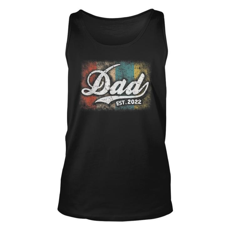 Mens Vintage New Daddy 2022 Promoted To Dad Est 2022 New Baby  Unisex Tank Top