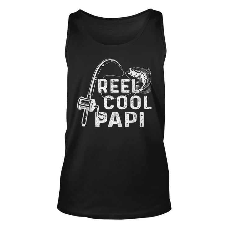 Mens Vintage Reel Cool Papi Fishing Dad Grandpa Gifts Fathers Day  V2 Unisex Tank Top