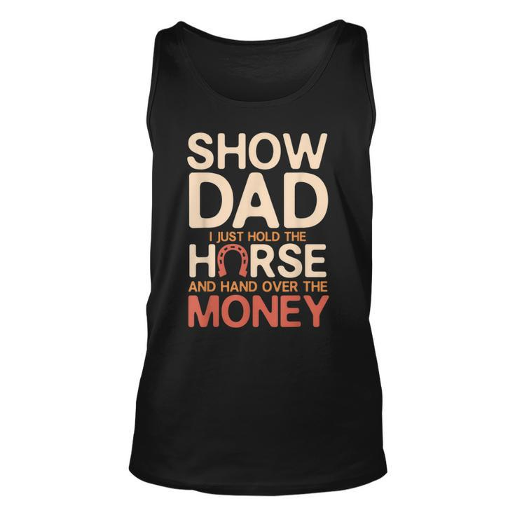 Mens Vintage Show Horse Dad Funny Gift Livestock Shows  Unisex Tank Top