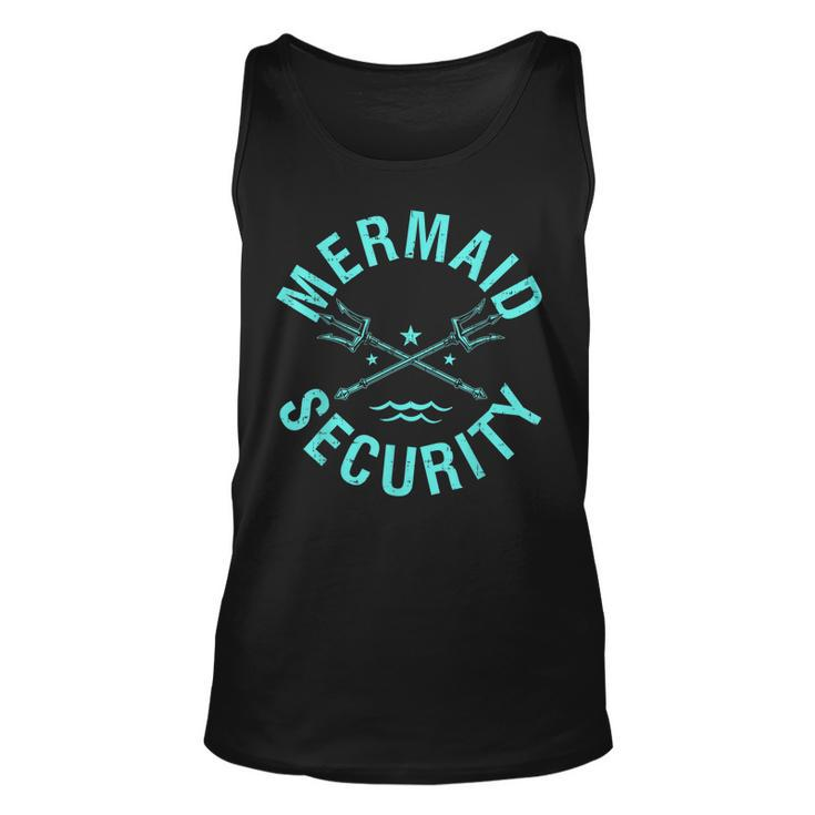 Mermaid Security Birthday Party Mer Dad Merman Unisex Tank Top