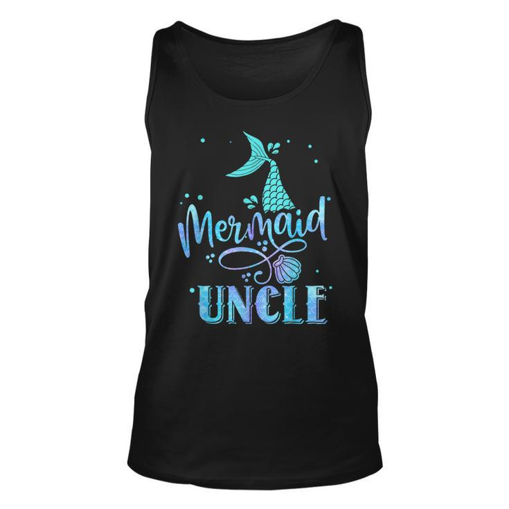 Mermaid Uncle Funny Merman Family Matching Party Squad Unisex Tank Top