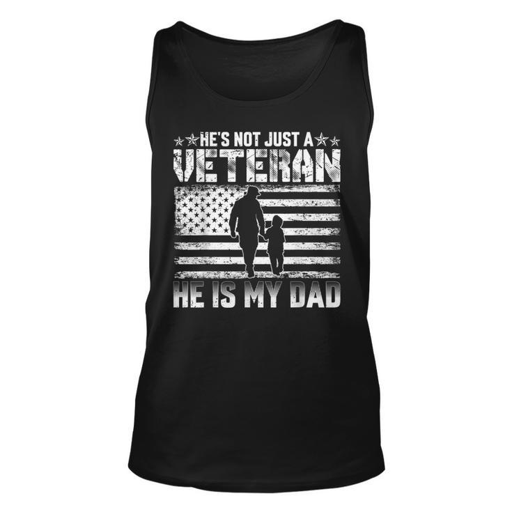 Military Family Veteran Support My Dad Us Veteran Patriotic  Unisex Tank Top