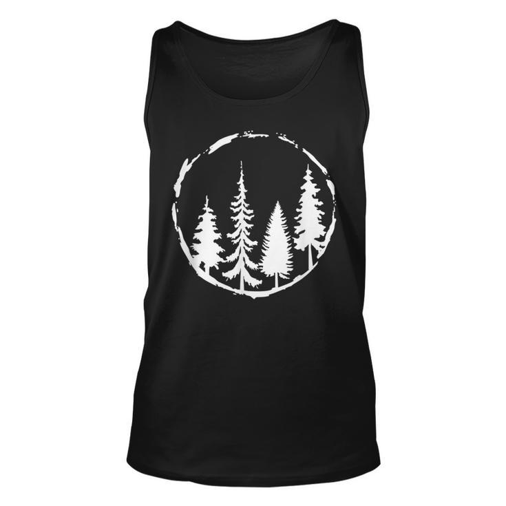 Minimalist Tree Design Forest Outdoors And Nature Graphic  Unisex Tank Top