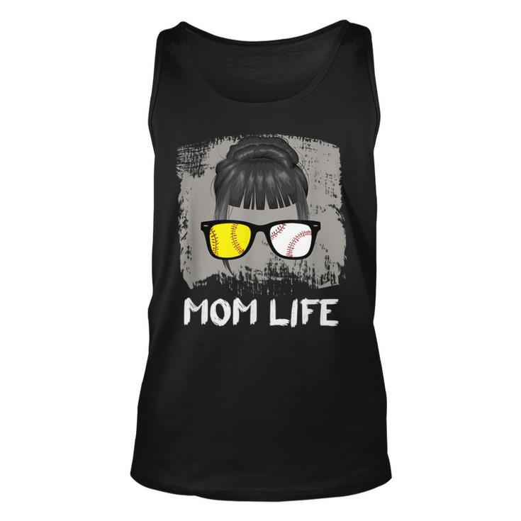 Mom Life Sport Mother Sunglasses Softball Baseball T Unisex Tank Top