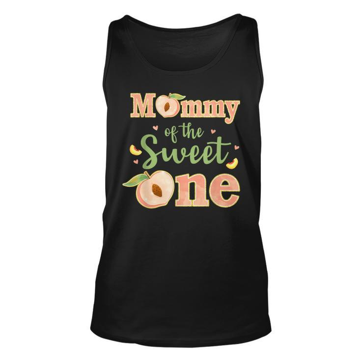 Mommy Of The Sweet One 1St Birthday Matching Family Peach  Unisex Tank Top