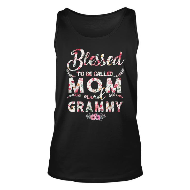 Mother Grandma Womens Blessed To Be Called Mom And Grammy Mothers D 516 Mom Grandmother Unisex Tank Top