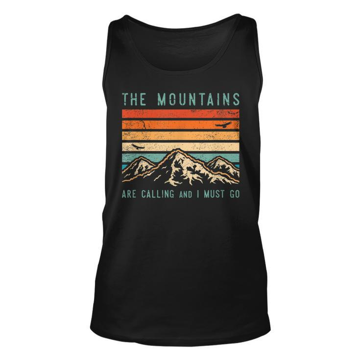 Mountains Are Calling & I Must Go Retro Vintage 80S Mountain Tank Top