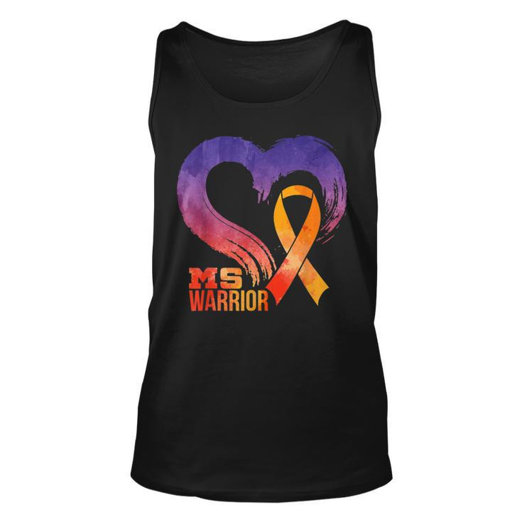 Ms Warrior Heart Multiple Sclerosis Awareness Month  Unisex Tank Top