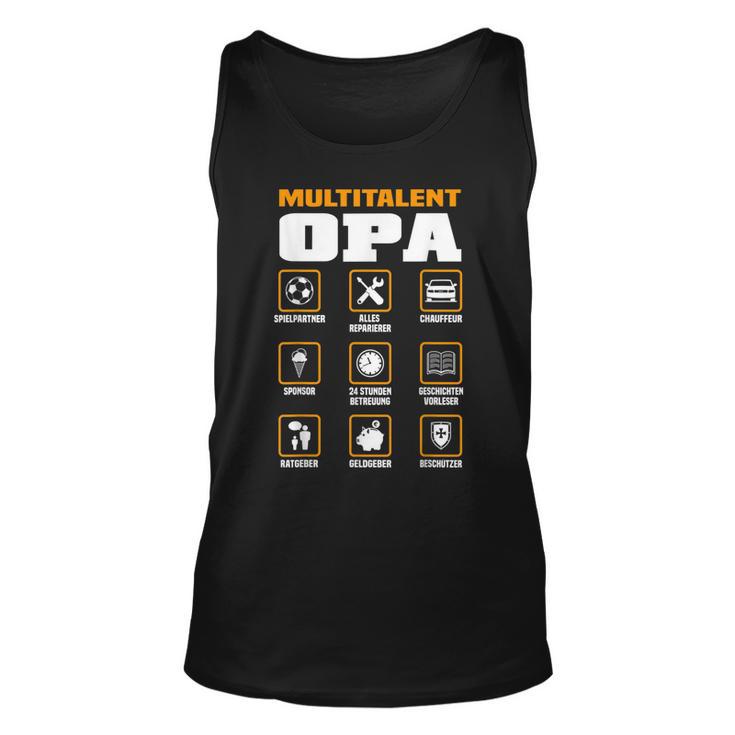 Multitalent Opa Unisex TankTop mit lustigen Icons, Unisex TankTop für Großväter