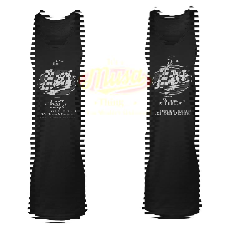 Print S With Name Musa Unisex Tank Top ...