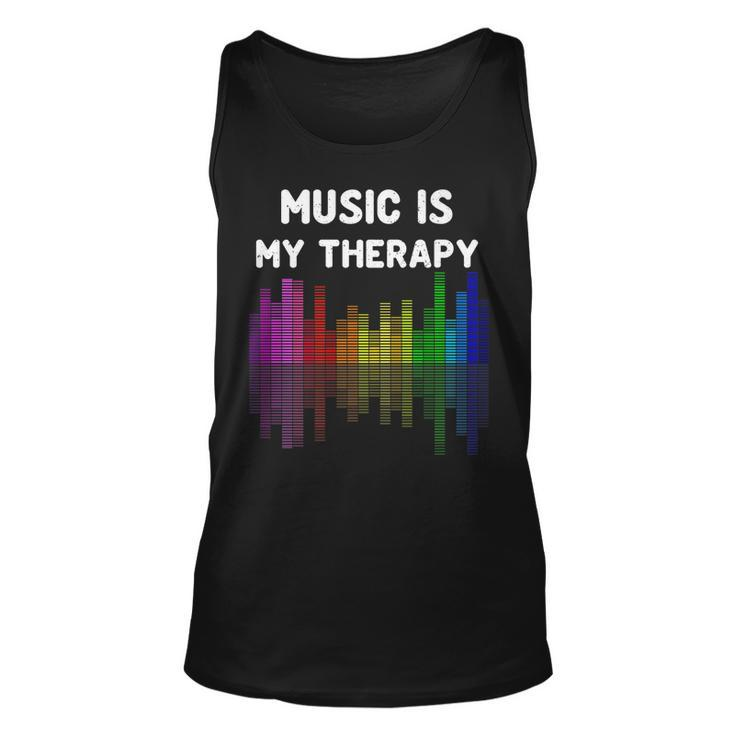 Music Is My Therapy Equalizer Dj Funny Musical Musician   Unisex Tank Top