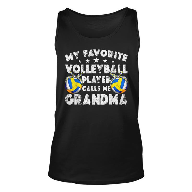 My Favorite Volleyball Player Calls Me Grandma Mothers Day  Unisex Tank Top