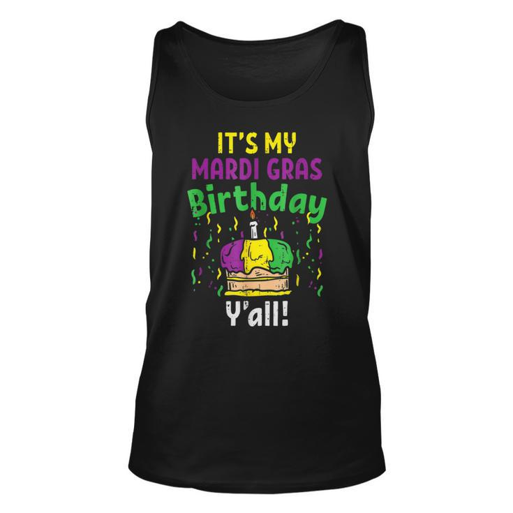 My Mardi Grass Birthday Yall King Cake Party Carnival Gift  V2 Unisex Tank Top
