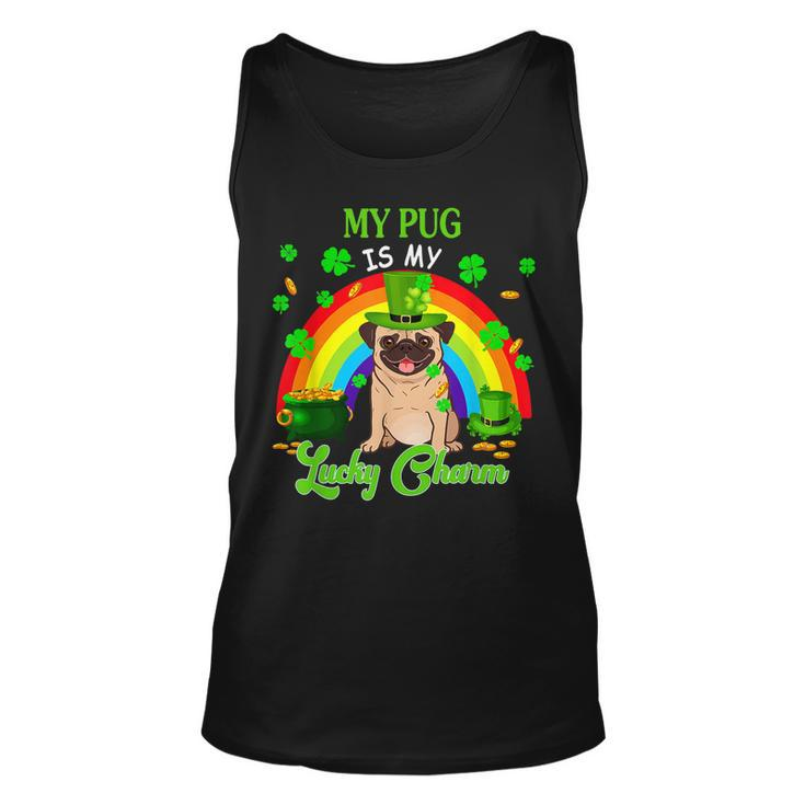 My Pug Is My Lucky Charm St Patricks Day Dog Owner  Unisex Tank Top
