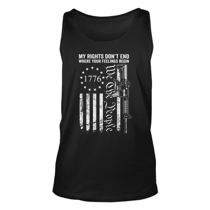 My Rights Dont End Where Your Feelings Begin Ar15 On Back Unisex Tank Top