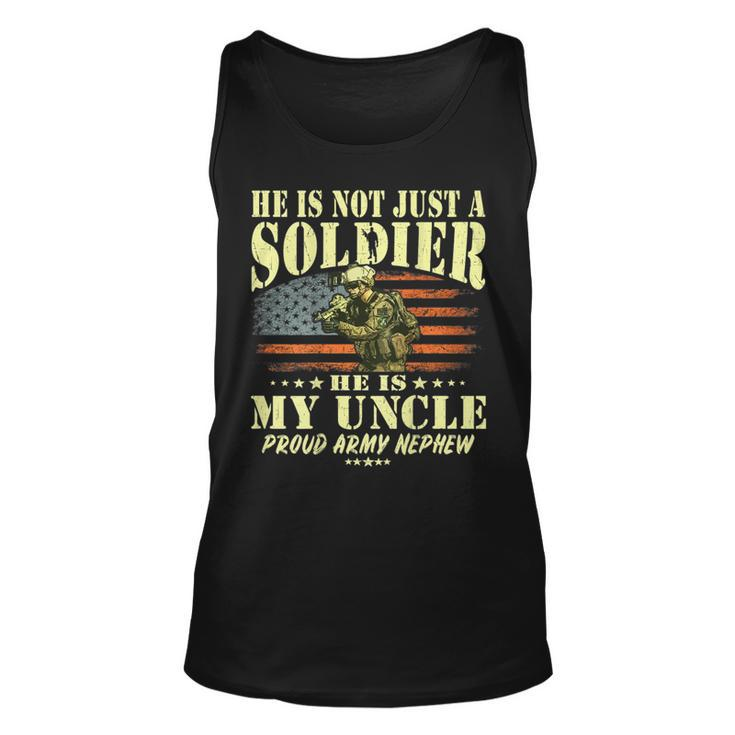 My Uncle Is A Soldier Hero Proud Army Nephew Military Family  Unisex Tank Top