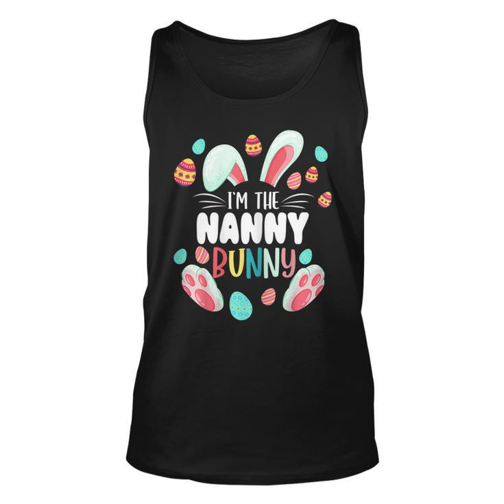 Womens Im The Nanny Bunny Cute Matching Easter Party Tank Top