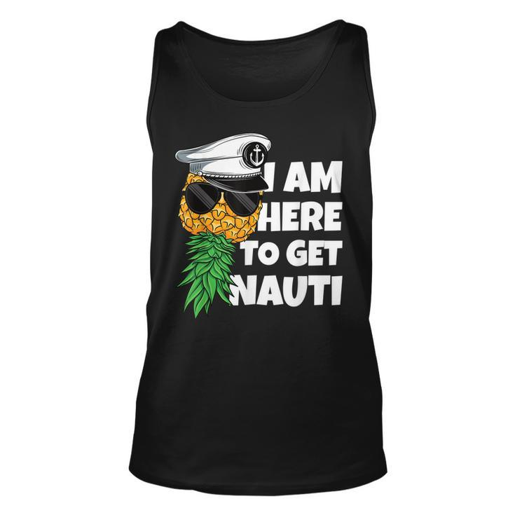Here To Get Nauti Cruise Boat Upside Down Pineapple Swinger Tank Top