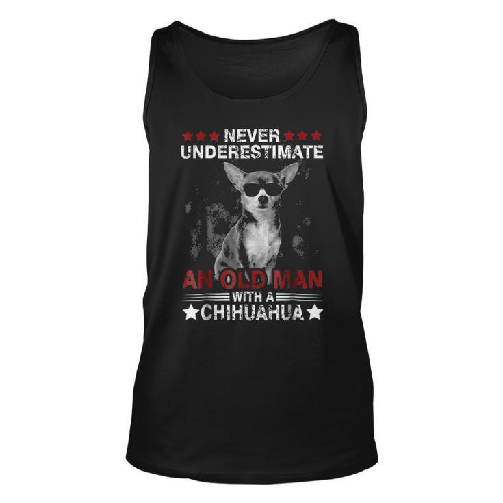 Never Underestimate An Old Man - Chihuahua Dog Unisex Tank Top