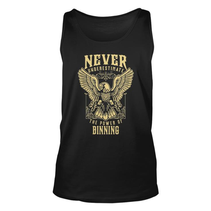 Never Underestimate The Power Of Binning  Personalized Last Name Unisex Tank Top