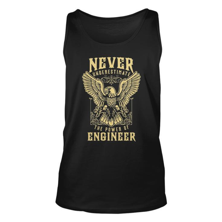 Never Underestimate The Power Of Engineer  Personalized Last Name Unisex Tank Top