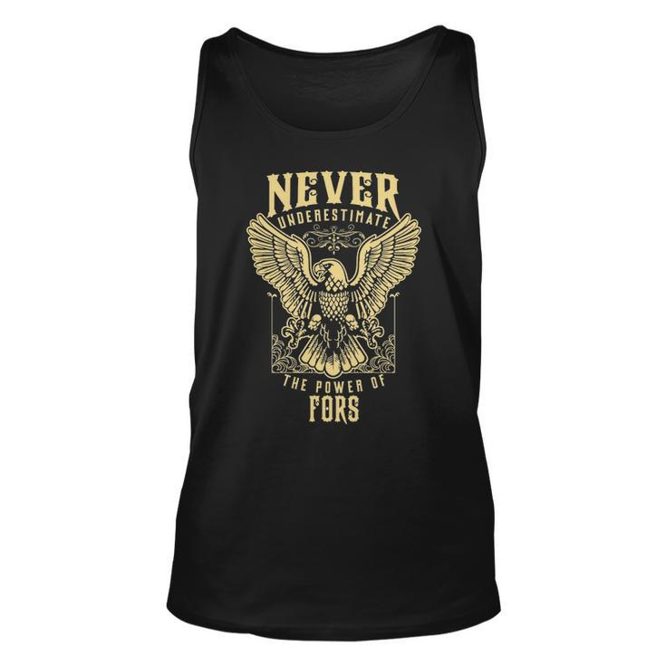 Never Underestimate The Power Of Fors  Personalized Last Name Unisex Tank Top