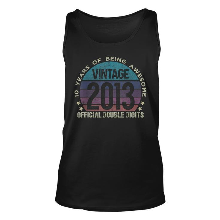 Official Double Digits 10Th Birthday 10 Year Old Vintage  Unisex Tank Top