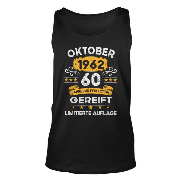 Oktober 1962 Lustige Geschenke 60 Geburtstag Tank Top