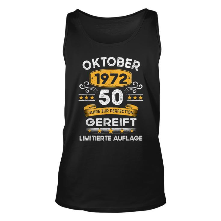 Oktober 1972 Lustige Geschenke 50 Geburtstag Tank Top