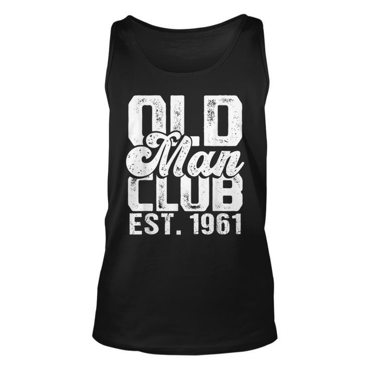 Old Man Club Est 1961 Senior Citizen Humor Gag Tank Top