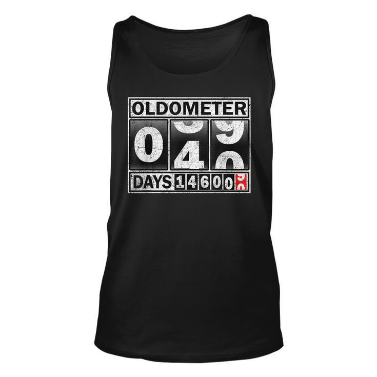 Oldometer 40 Shirt 40Th Birthday Counting Funny Gift Shirts Unisex Tank Top