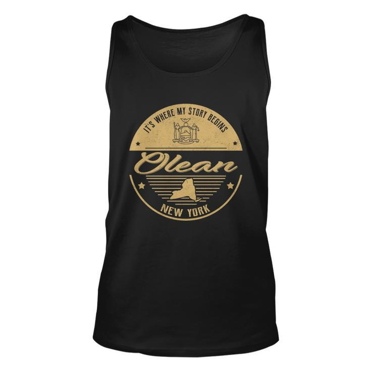 Olean New York Its Where My Story Begins  Unisex Tank Top