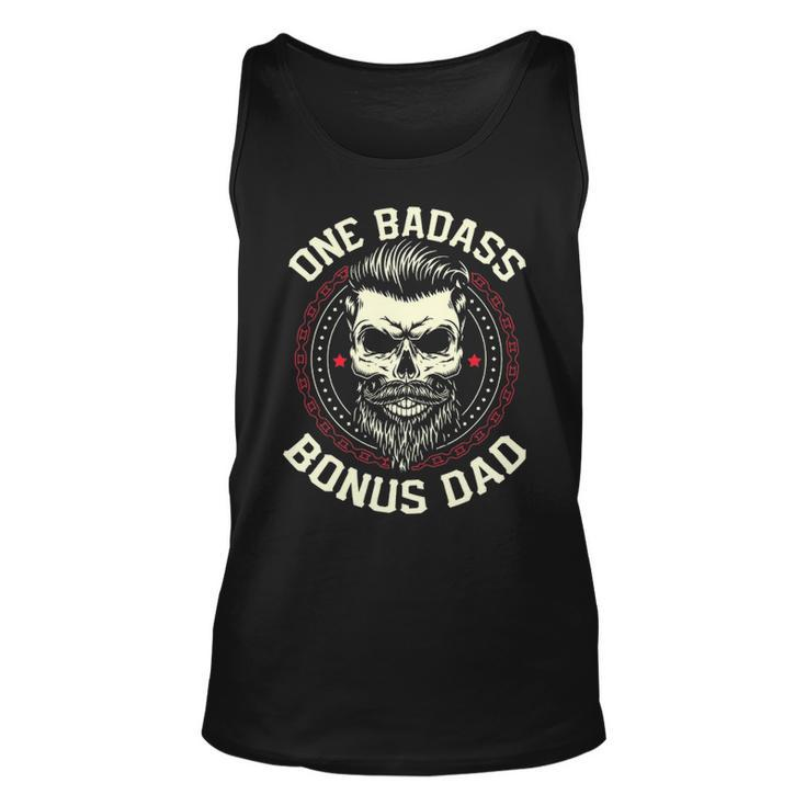 One Badass Bonus Dad Funny Fathers Day Gift Unisex Tank Top