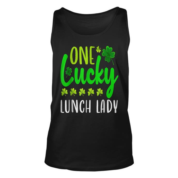 One Lucky Lunch Lady St Patricks Day Irish Shamrock  Unisex Tank Top